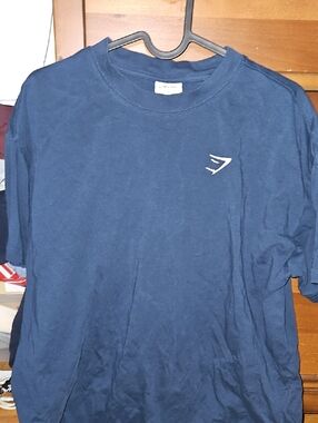 Gymshark Navy Short Sleeve Logo Tee